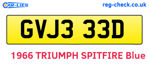 GVJ333D are the vehicle registration plates.