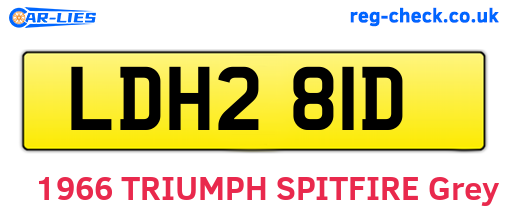LDH281D are the vehicle registration plates.