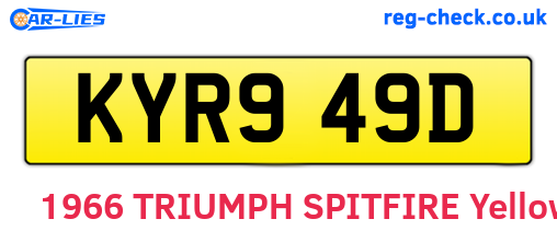 KYR949D are the vehicle registration plates.