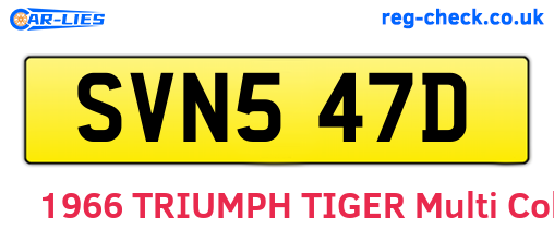 SVN547D are the vehicle registration plates.