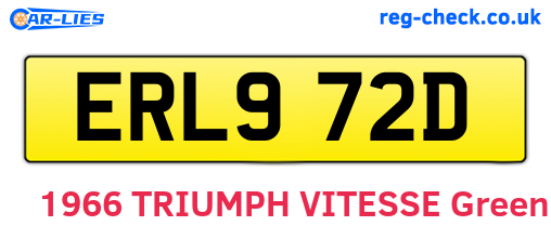 ERL972D are the vehicle registration plates.