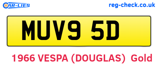 MUV95D are the vehicle registration plates.