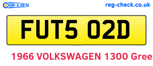 FUT502D are the vehicle registration plates.