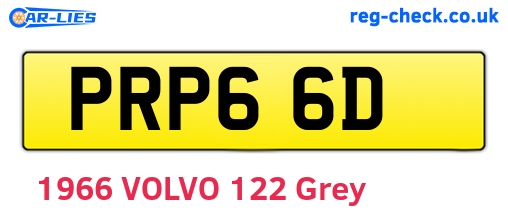 PRP66D are the vehicle registration plates.