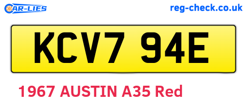 KCV794E are the vehicle registration plates.