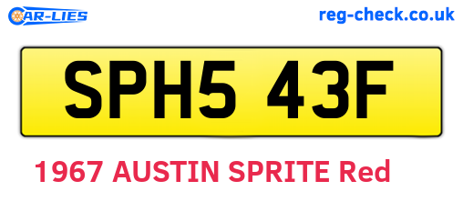SPH543F are the vehicle registration plates.