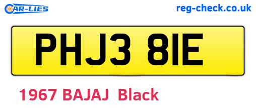 PHJ381E are the vehicle registration plates.