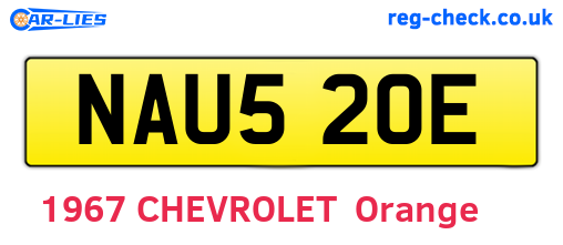 NAU520E are the vehicle registration plates.