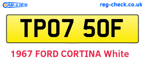 TPO750F are the vehicle registration plates.
