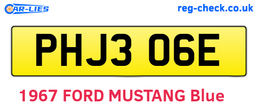 PHJ306E are the vehicle registration plates.