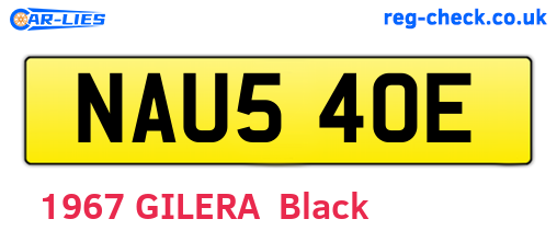 NAU540E are the vehicle registration plates.