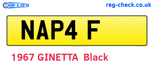 NAP4F are the vehicle registration plates.