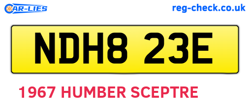 NDH823E are the vehicle registration plates.
