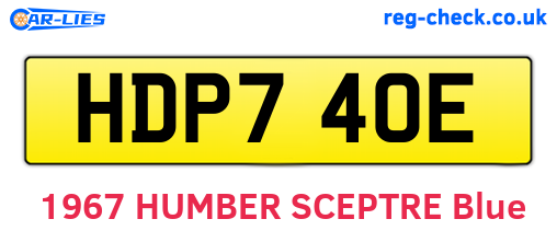 HDP740E are the vehicle registration plates.