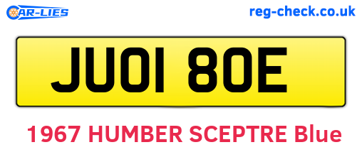 JUO180E are the vehicle registration plates.