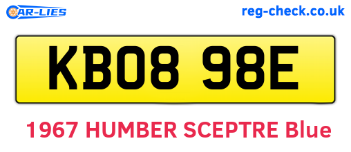 KBO898E are the vehicle registration plates.