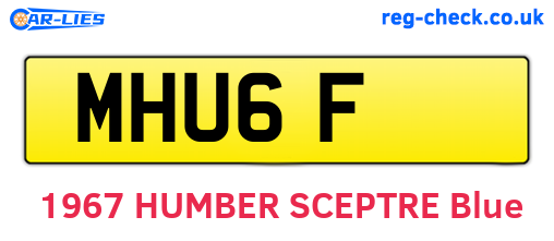 MHU6F are the vehicle registration plates.
