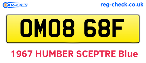 OMO868F are the vehicle registration plates.
