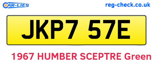 JKP757E are the vehicle registration plates.