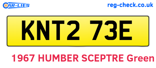 KNT273E are the vehicle registration plates.