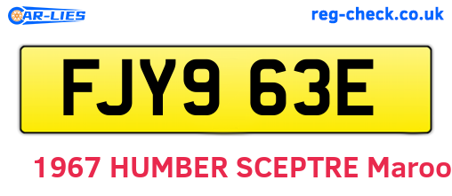 FJY963E are the vehicle registration plates.