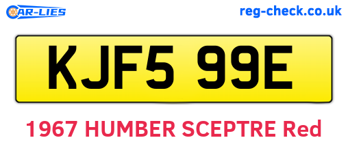KJF599E are the vehicle registration plates.