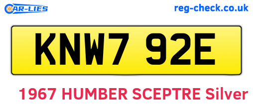 KNW792E are the vehicle registration plates.