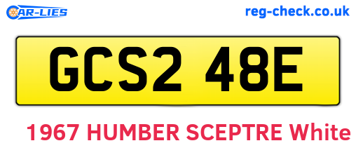GCS248E are the vehicle registration plates.