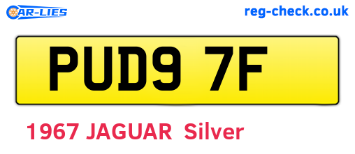 PUD97F are the vehicle registration plates.