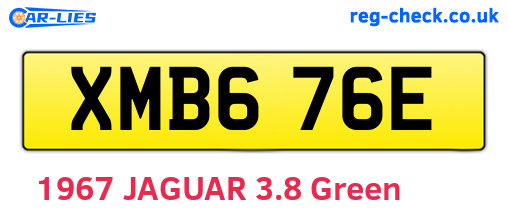 XMB676E are the vehicle registration plates.