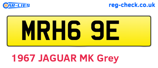 MRH69E are the vehicle registration plates.