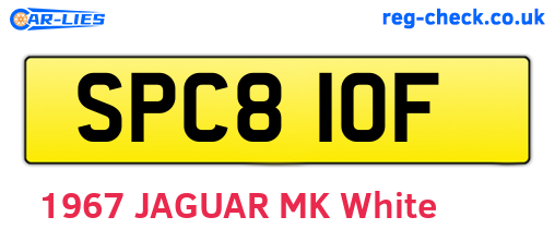 SPC810F are the vehicle registration plates.
