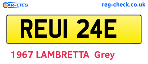 REU124E are the vehicle registration plates.