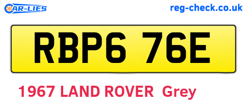 RBP676E are the vehicle registration plates.
