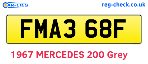 FMA368F are the vehicle registration plates.