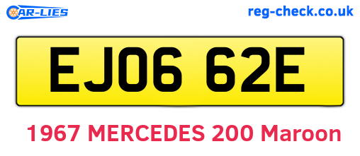 EJO662E are the vehicle registration plates.