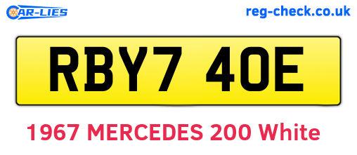 RBY740E are the vehicle registration plates.