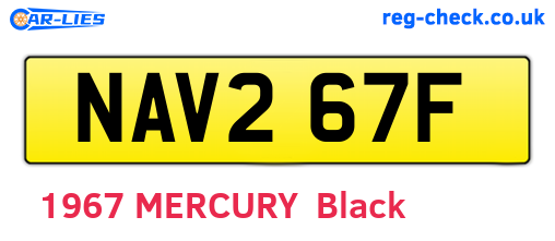 NAV267F are the vehicle registration plates.
