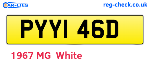 PYY146D are the vehicle registration plates.