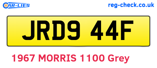 JRD944F are the vehicle registration plates.