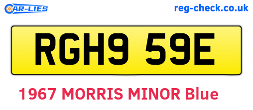 RGH959E are the vehicle registration plates.