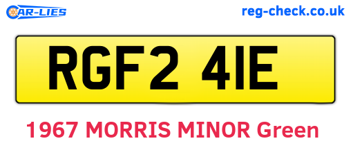 RGF241E are the vehicle registration plates.