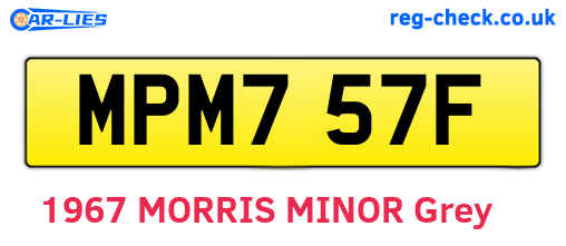MPM757F are the vehicle registration plates.