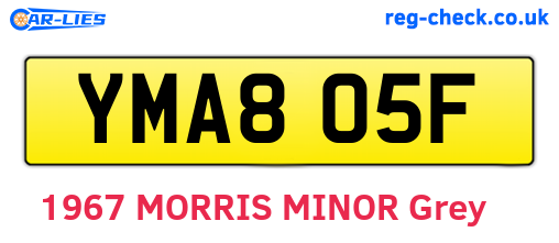 YMA805F are the vehicle registration plates.