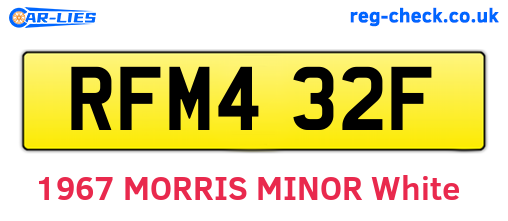 RFM432F are the vehicle registration plates.