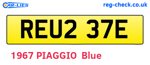 REU237E are the vehicle registration plates.
