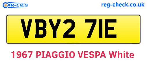 VBY271E are the vehicle registration plates.
