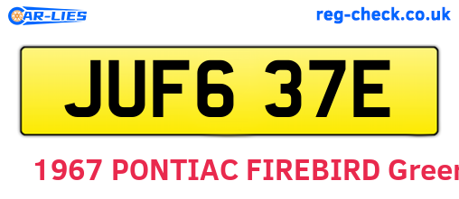 JUF637E are the vehicle registration plates.
