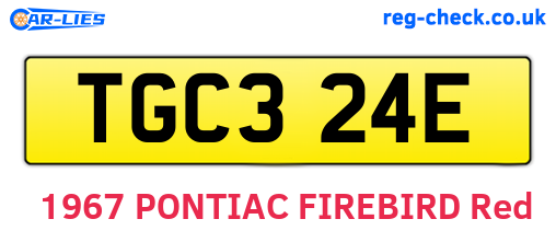 TGC324E are the vehicle registration plates.