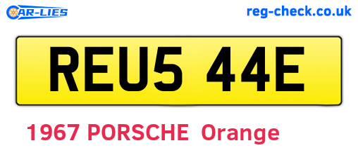 REU544E are the vehicle registration plates.